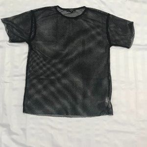 Forever21 Black Mesh Top